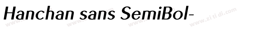 Hanchan sans SemiBol字体转换